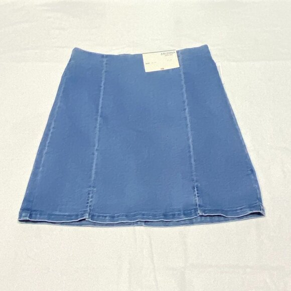 Arizona Jean Co A-Line Front Split Denim Mini Skirt Medium Blue Wash S NWT - Picture 5 of 9